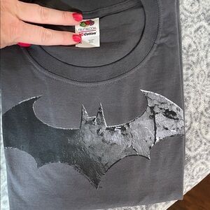 Fruit of the Loom Mens Dark Gray Batman Tee